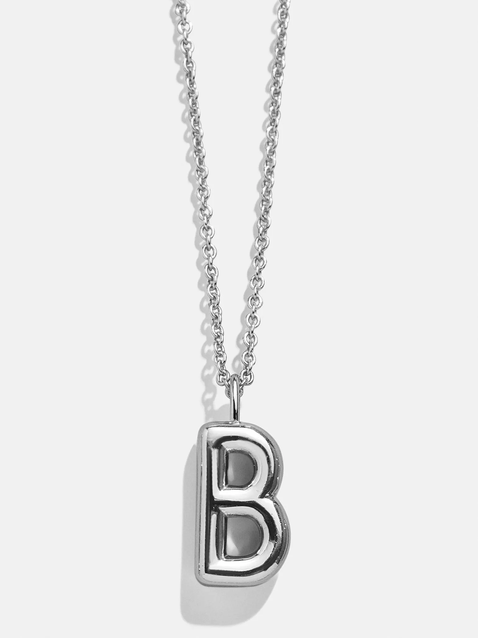 Classic Silver Initial Necklace - Silver