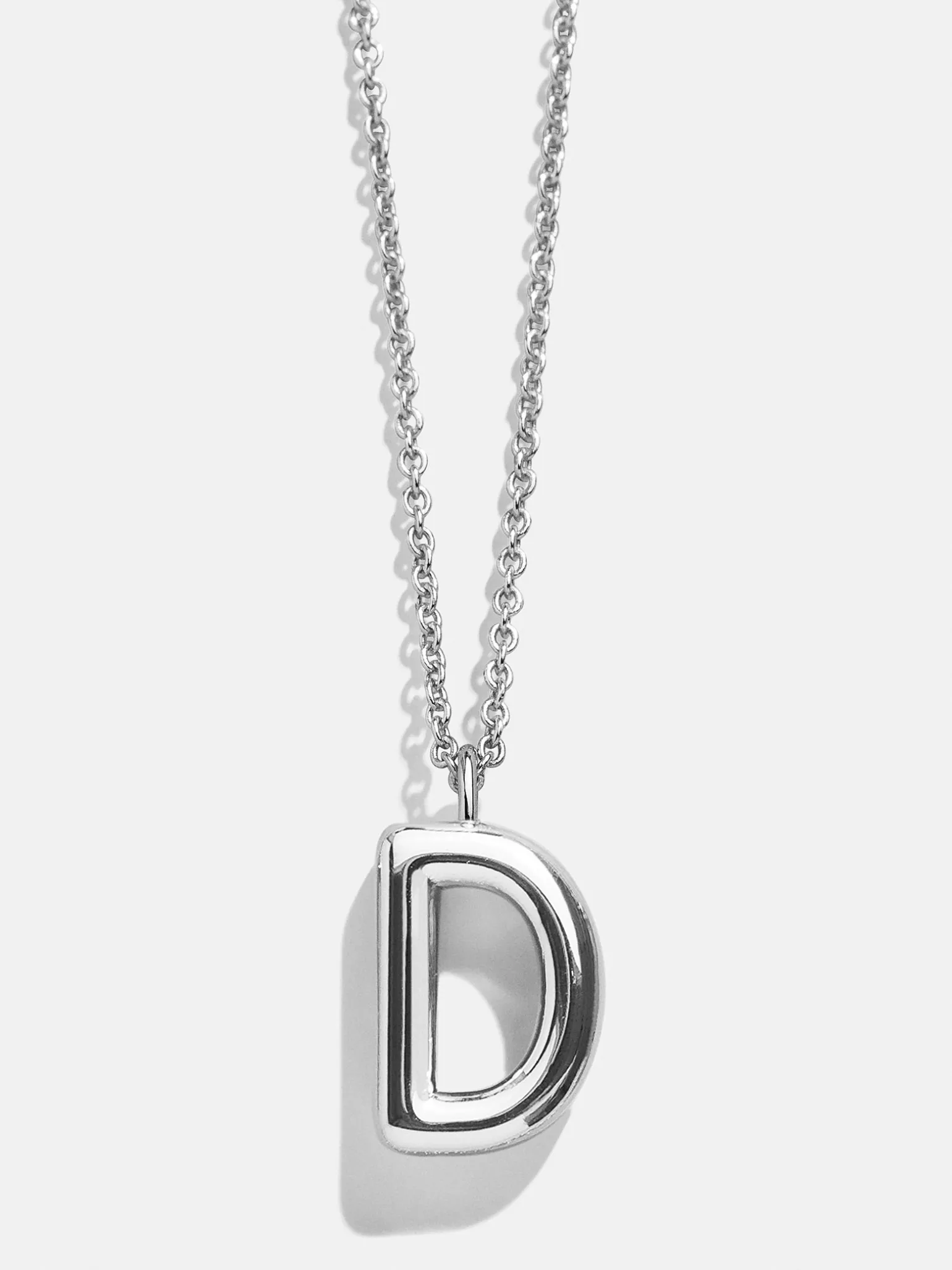 Classic Silver Initial Necklace - Silver