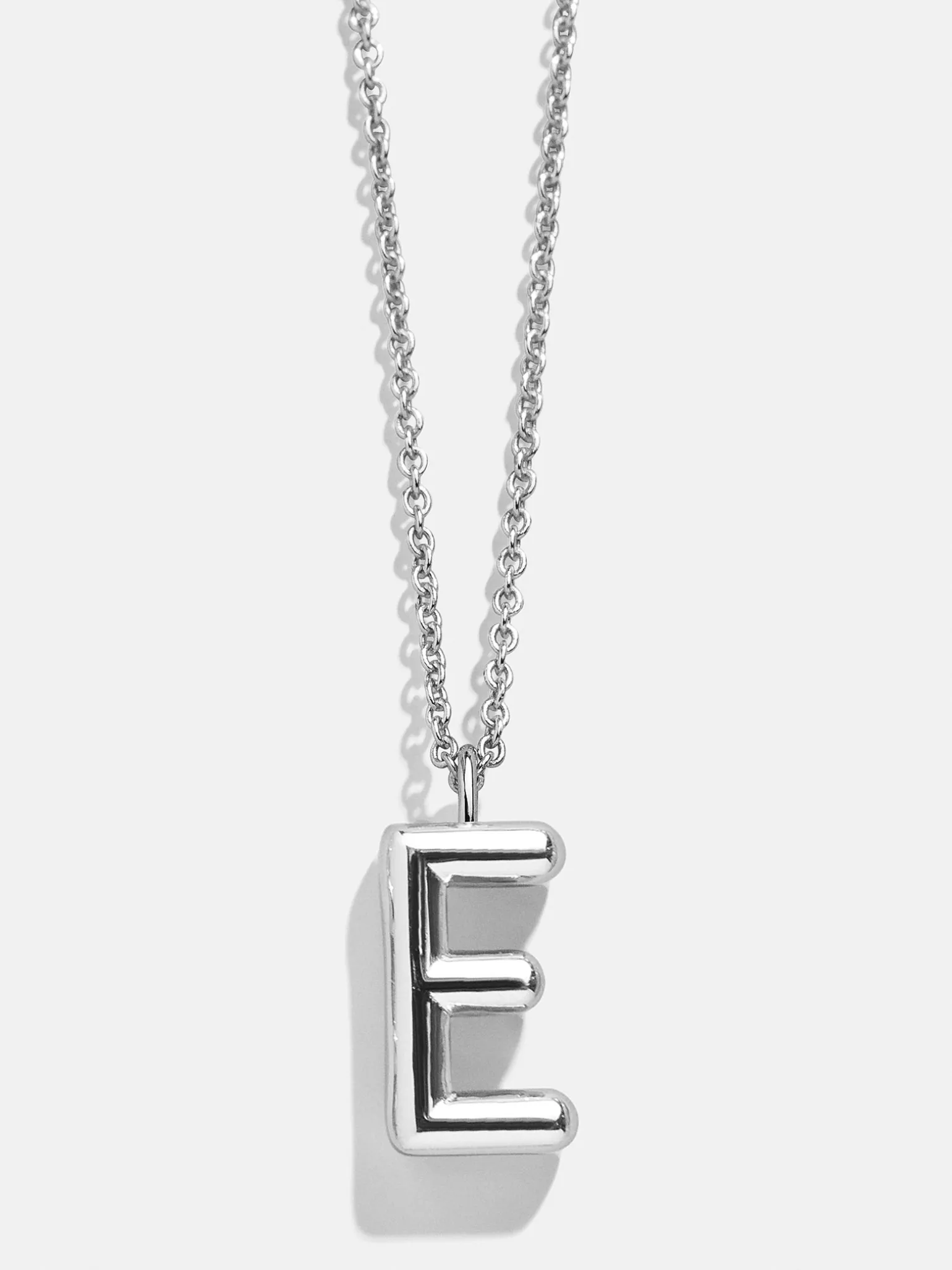 Classic Silver Initial Necklace - Silver