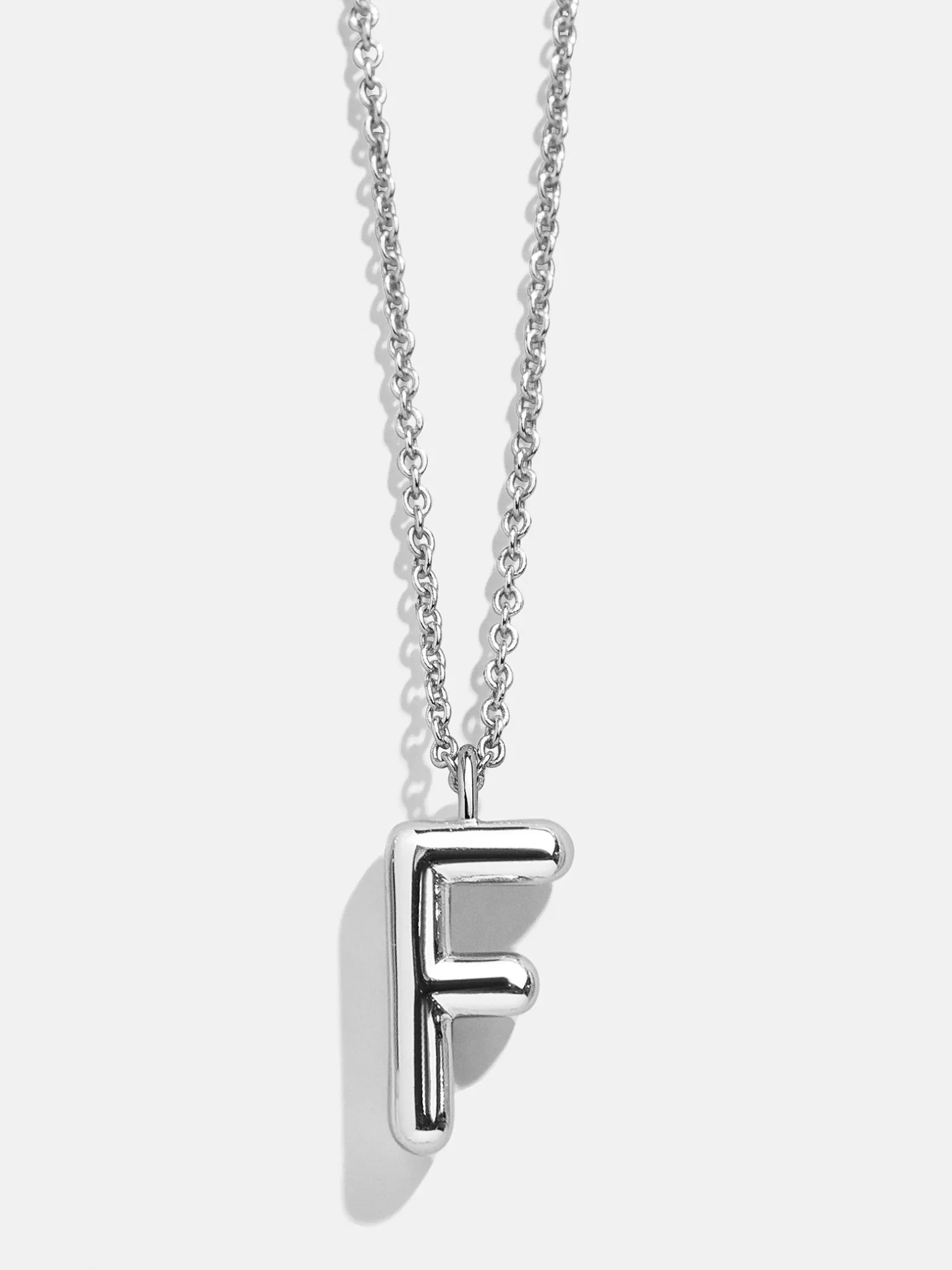 Classic Silver Initial Necklace - Silver