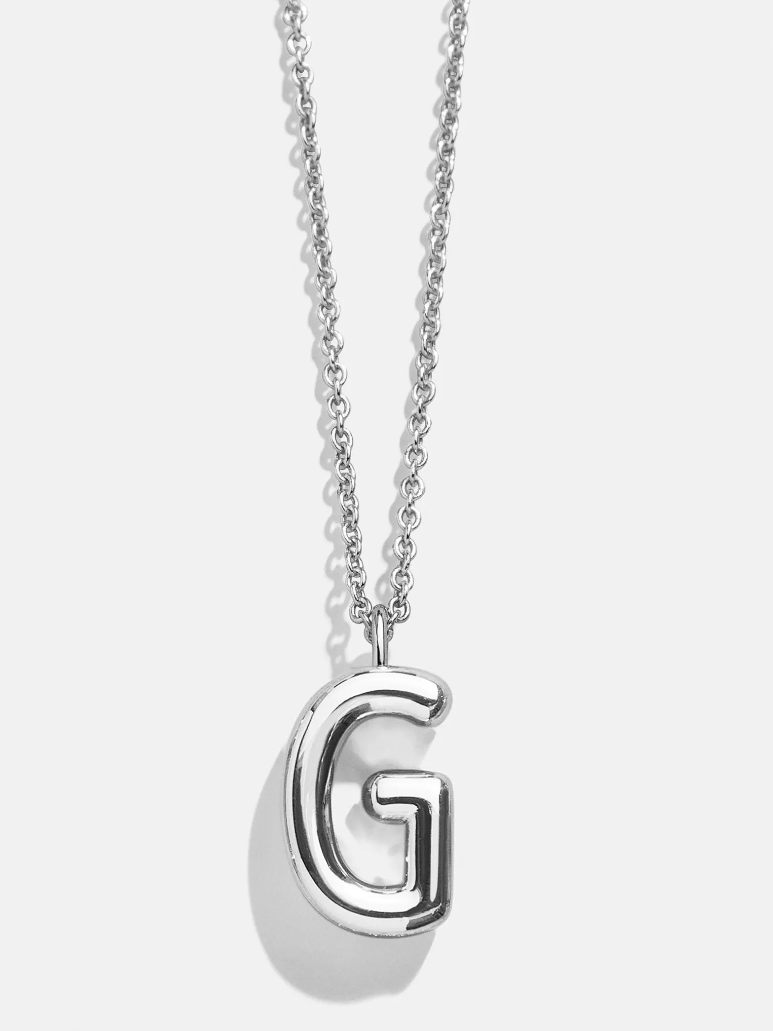 Classic Silver Initial Necklace - Silver