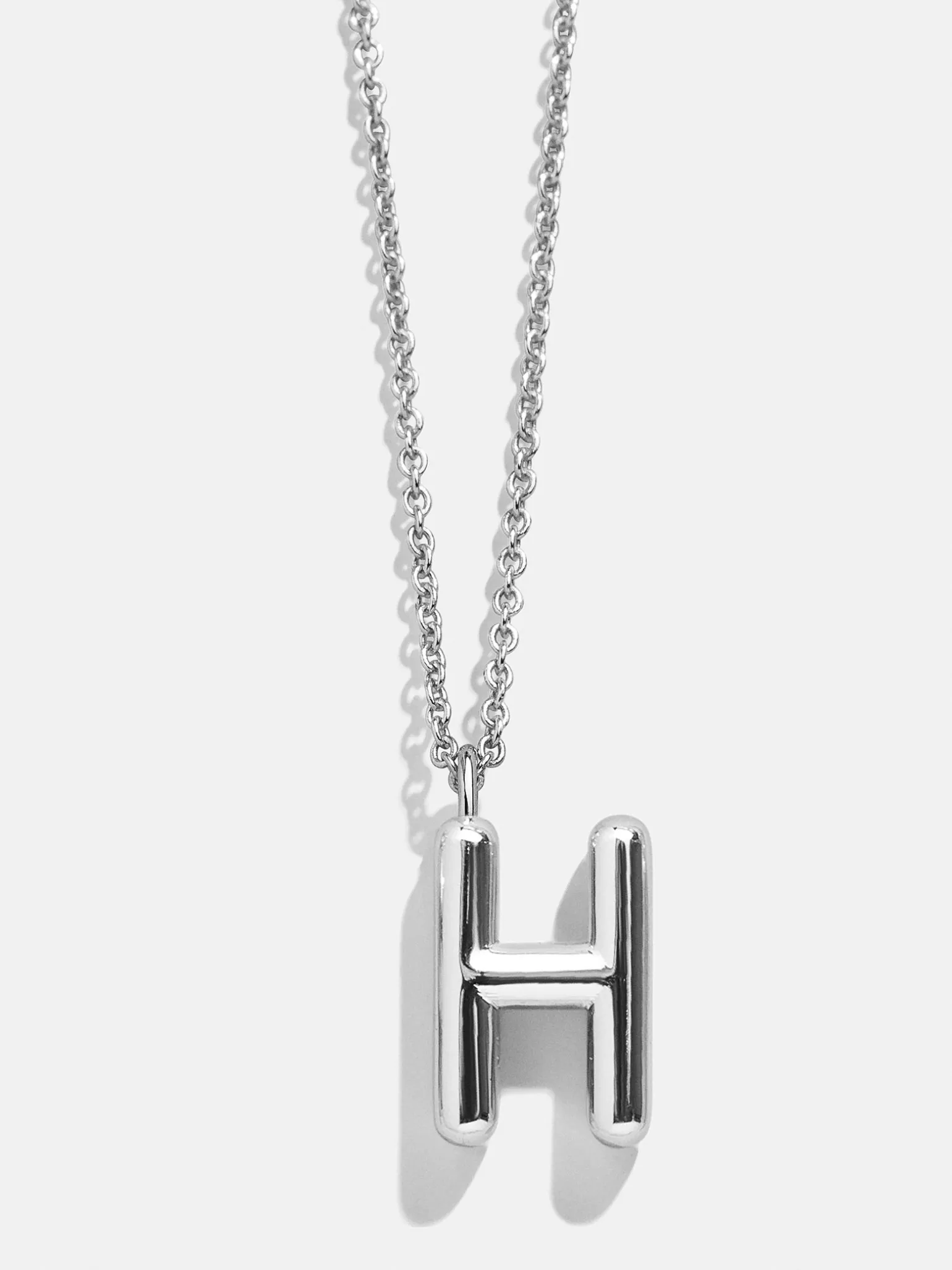 Classic Silver Initial Necklace - Silver