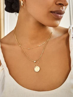 Classic Sterling Silver Custom Medallion Necklace - Pavé/Silver