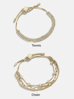 Click & Go Custom Bracelet - Gold/Pavé