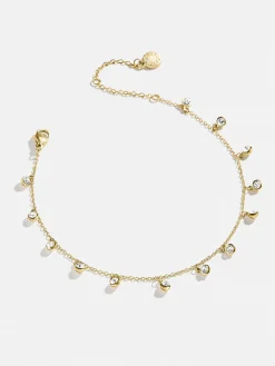 Clio Waterproof Anklet - Gold/Pavé