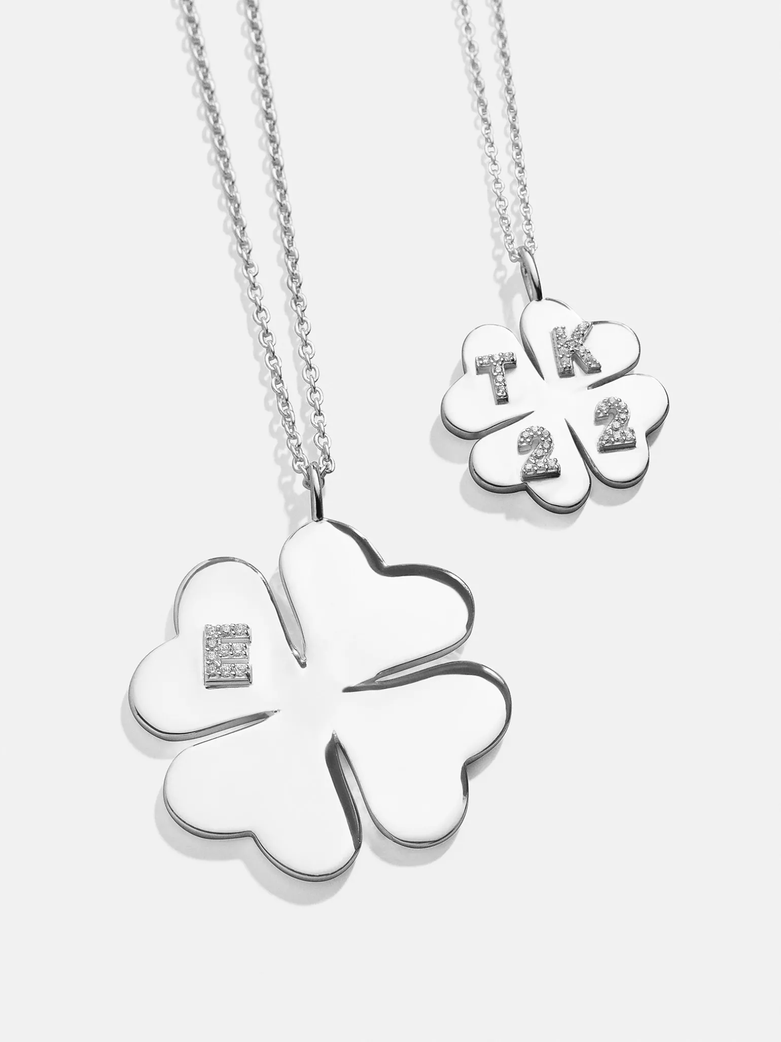Clover Sterling Silver Custom Pendant Necklace - Sterling Silver