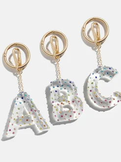 Confetti Initial Bag Charm - Multi