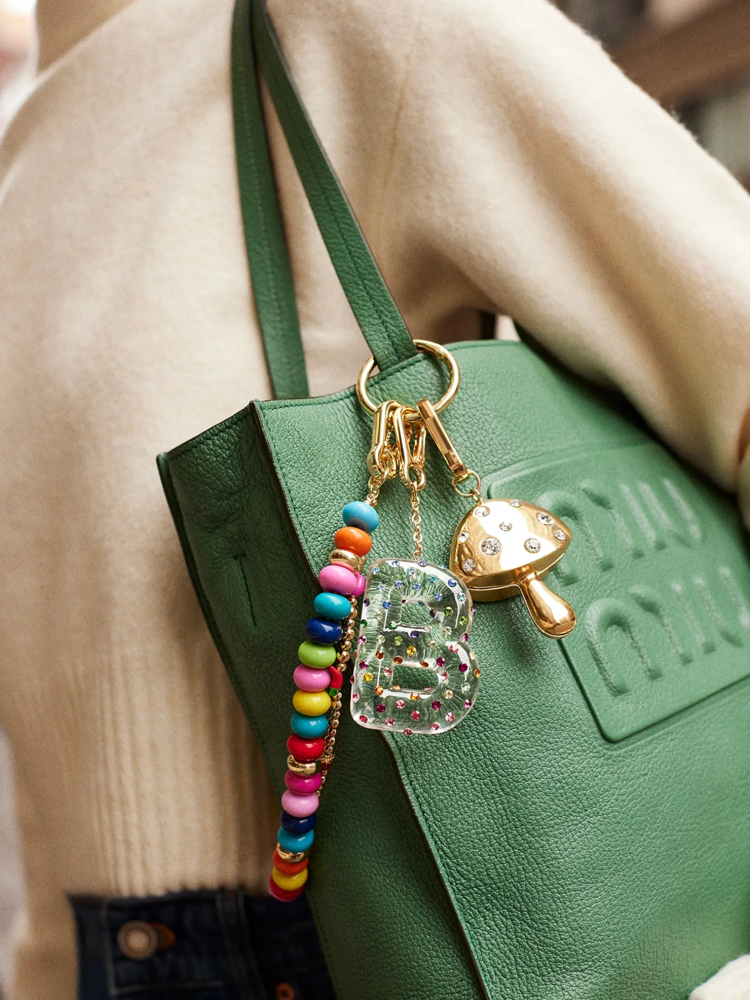 Confetti Initial Bag Charm - Multi
