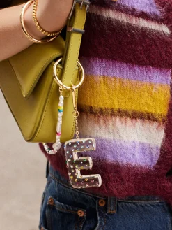 Confetti Initial Bag Charm - Multi
