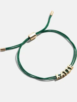 Custom Cord Bracelet - Dark Green