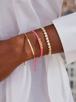 Custom Cord Bracelet - Hot Pink