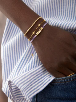 Custom Cord Bracelet - Lavender