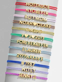 Custom Cord Bracelet - Light Blue