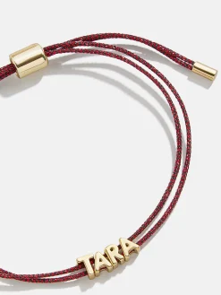 Custom Cord Bracelet - Metallic Red