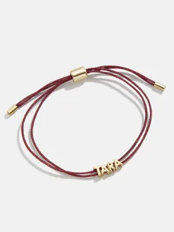 Custom Cord Bracelet - Metallic Red