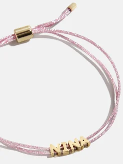 Custom Cord Bracelet - Metallic Pink