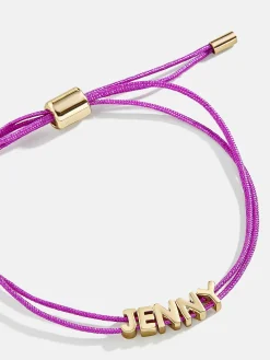 Custom Cord Bracelet - Neon Purple