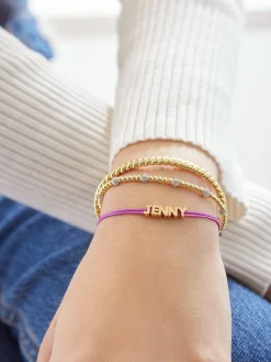 Custom Cord Bracelet - Neon Purple