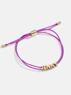 Custom Cord Bracelet - Neon Purple
