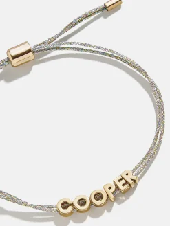 Custom Cord Bracelet - Silver