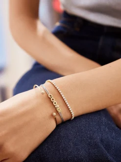 Custom Cord Bracelet - Silver