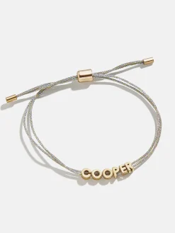 Custom Cord Bracelet - Silver