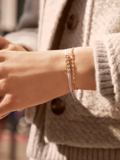 Custom Cord Bracelet - White