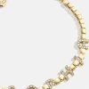 Custom Nameplate Tennis Bracelet - Gold/Pavé