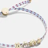 Custom Ribbon Bracelet - Blue/Red Ribbon