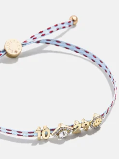 Custom Ribbon Bracelet - Blue/Red Ribbon