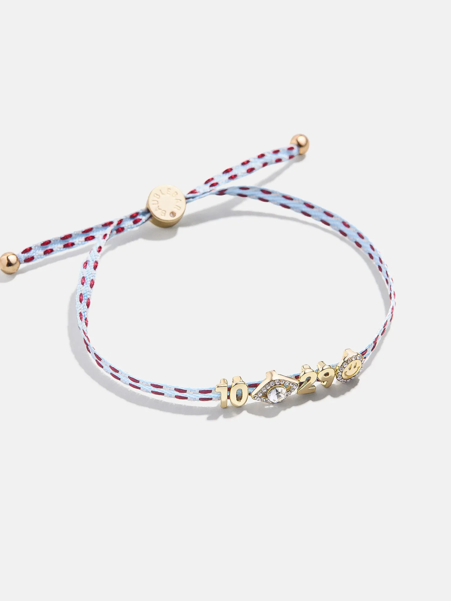 Custom Ribbon Bracelet - Blue/Red Ribbon