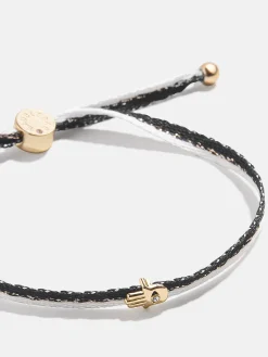 Custom Ribbon Bracelet - Black & White Ribbon
