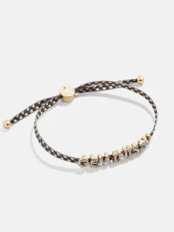 Custom Ribbon Bracelet - Black Checkerboard Ribbon
