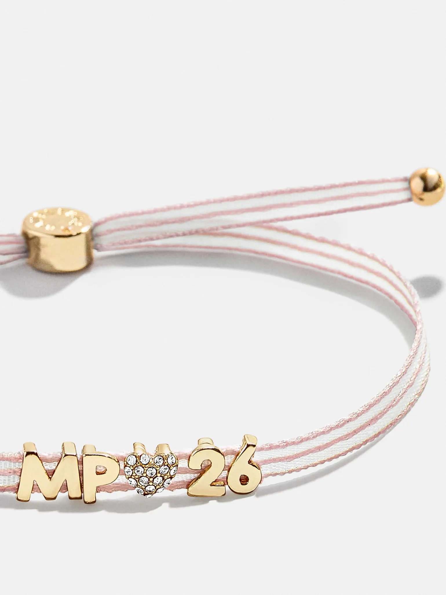 Custom Ribbon Bracelet - Light Pink Ribbon