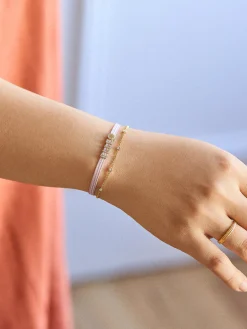 Custom Ribbon Bracelet - Light Pink Ribbon