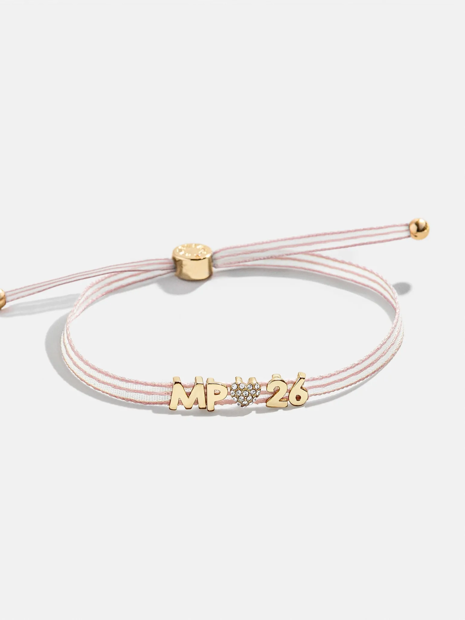 Custom Ribbon Bracelet - Light Pink Ribbon