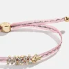 Custom Ribbon Bracelet - Pink & Grey Ribbon