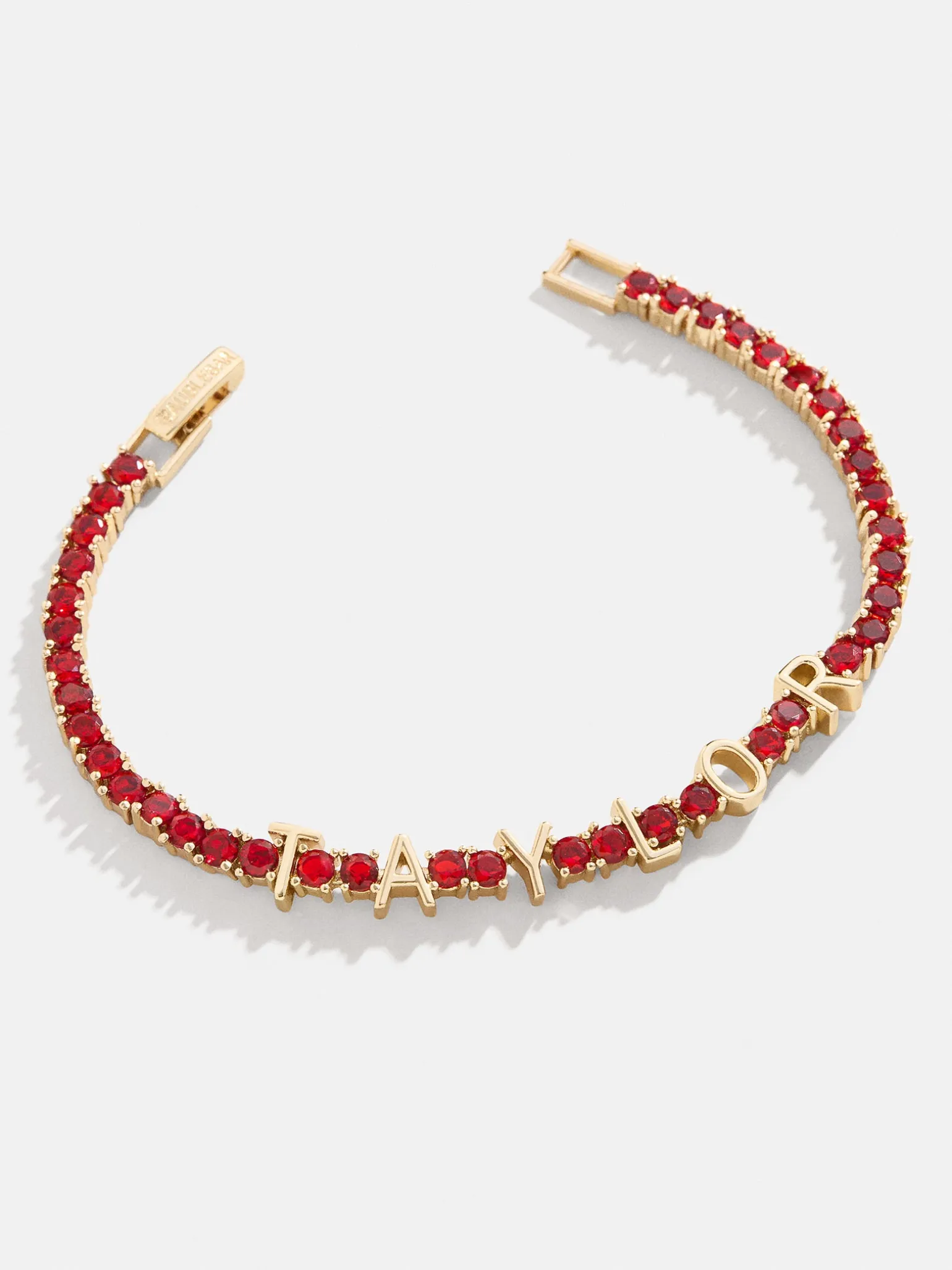 Custom Tennis Bracelet - Gold/Red