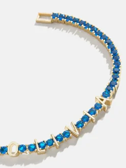 Custom Tennis Bracelet - Gold/Blue