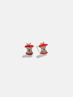 Cute To The Core Apple Earrings - Apple