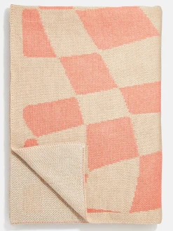 3D Check Custom Blanket - Beige/Multi