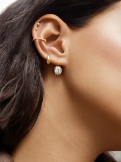 Dani 18K Gold Vermeil Ear Cuff - Gold/Pavé