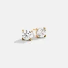 Debra 18K Gold Vermeil Earrings - Gold/Pavé