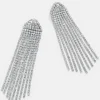 Deirdre Earrings - Silver/Pavé