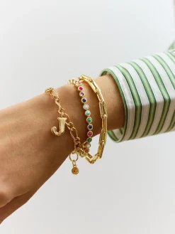 Deja Bracelet - Medium Gold Plated Brass