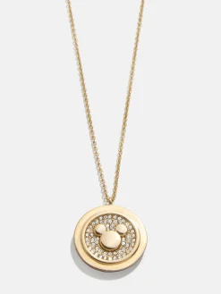 Disney Coin Pendant Necklace - Gold/Black