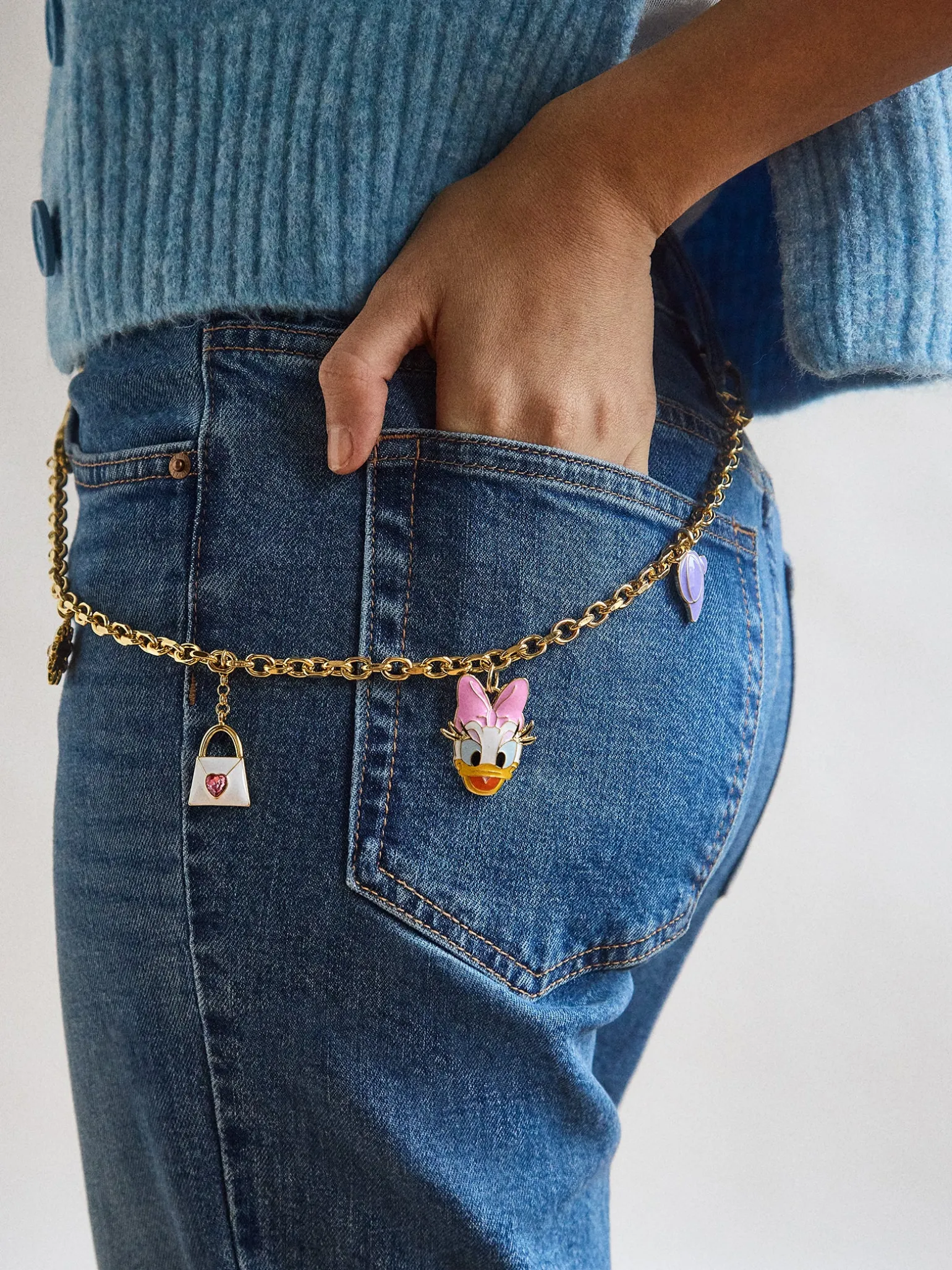 Disney Daisy Duck Motif Bag Charm - Daisy Duck