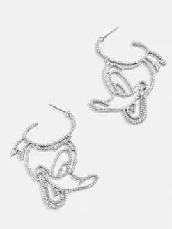 Disney Donald Duck Silver Outline Earrings - Donald Duck