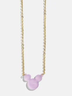Disney Mickey Mouse Acrylic Custom Necklace - Translucent Purple