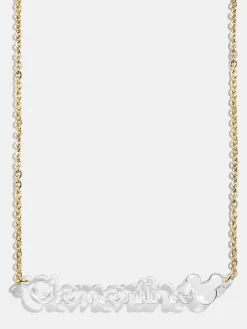 Disney Mickey Mouse Acrylic Custom Nameplate Necklace - Clear